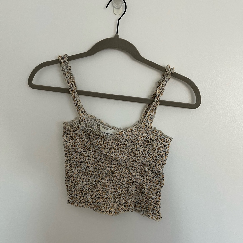Women's Multicolor Knit Crop Top